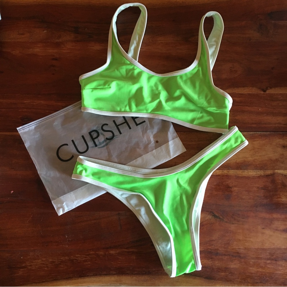 CUPSHE NEON GREEN BIKINI